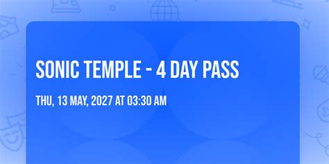 Sonic Temple - 4 Day Pass, Historic Crew Stadium, Columbus, 13 May 2027 ...