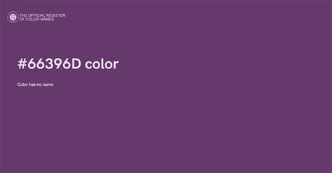 Color #66396D - The Official Register of Color Names