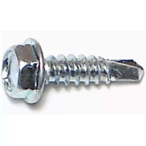 Midwest Fastener #8-18 x 5/8 In. Zinc Plated Steel Hex Washer Head Self ...