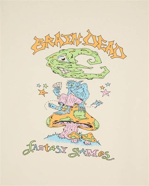 Brain Dead: Men's Psychic Card Games T-shirt (Natural) | DSMNY E-SHOP