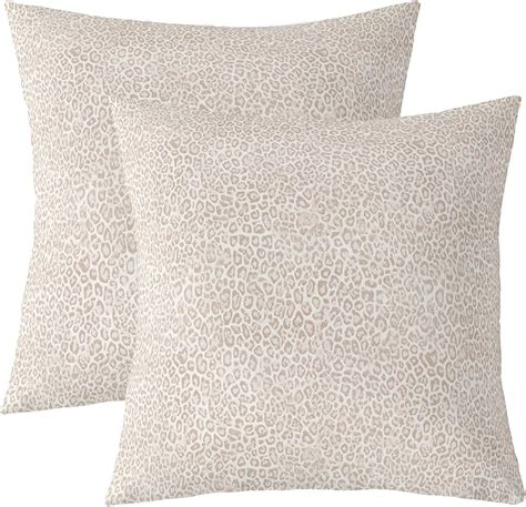 Amazon.com: jejeloiu Leopard Throw Pillow Covers Set of 2 Cheetah ...
