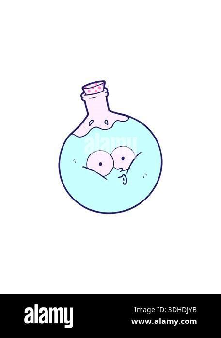 radioactive glowing animation of cartoon potion drawing Stock Video ...