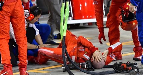 Injured Ferrari mechanic gives thumbs up from hospital after Bahrain ...