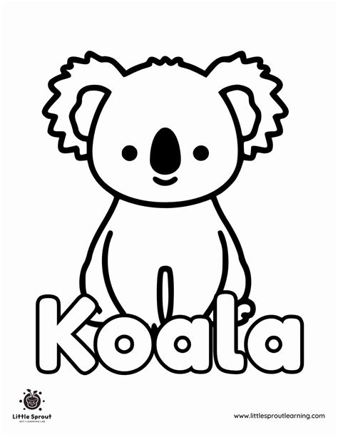 Koala Coloring Page - Little Sprout Art + Learning Lab