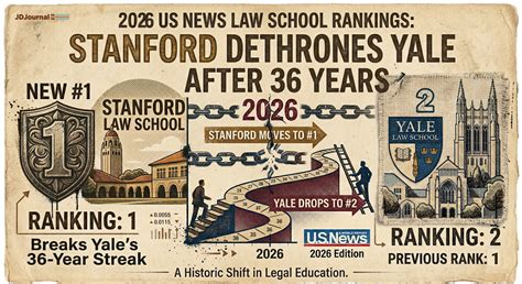 2026 US News Law School Rankings: Stanford Dethrones Yale After 36 Years - JDJournal Blog
