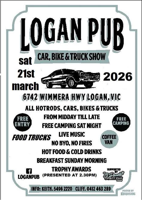 Logan Pub Car and Bike Show 2026, 6742 Wimmera Highway Logan Victoria ...