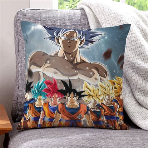 Dragon Ball Z Throw Pillow Covers** Double-Layered Silk Covers ...