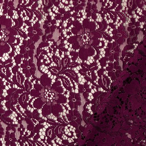 Lace fabric Flowers Wine red | Wholesale fabrics | Hemmers Itex