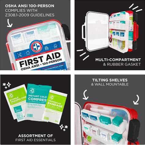 Fsa Eligible Items OSHA/ANSI First Aid Kit - 50 Person 250 Piece ...