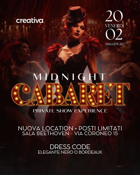 Midnight Cabaret 💃, Sala Beethoven, Trieste, 20 February 2026 | AllEvents