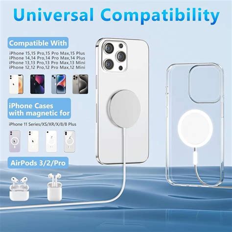 MARS Wireless Magsafe Charger 15W Fast Charging Compatible with iPhone ...