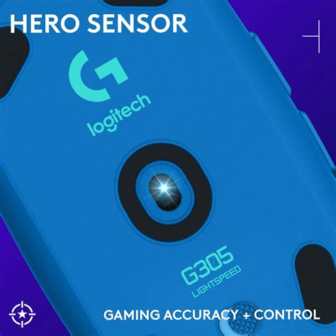 Logitech G305 Wireless Gaming Mouse – Blue, HERO Sensor, 12,000 DPI ...