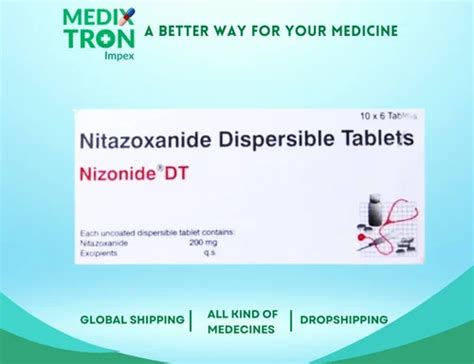 Nitazoxanide Dispersible Tablets Nizonide DT 200 at ₹ 65/strip ...