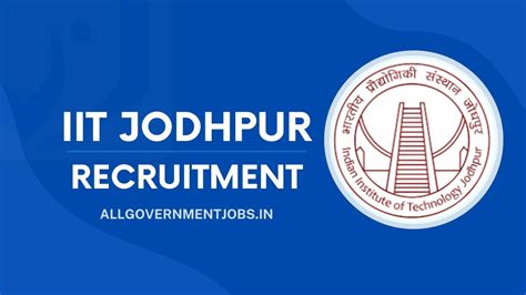 IIT Jodhpur Jobs 2026 - Apply Online for Junior Research Fellow Posts
