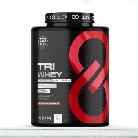 ELEV Tri Whey Advanced Whey Protein Powder 2kg | High Protein Blend fo ...
