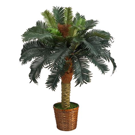 Nearly Natural 3-ft Sago Palm Artificial Tree in the Artificial Plants ...