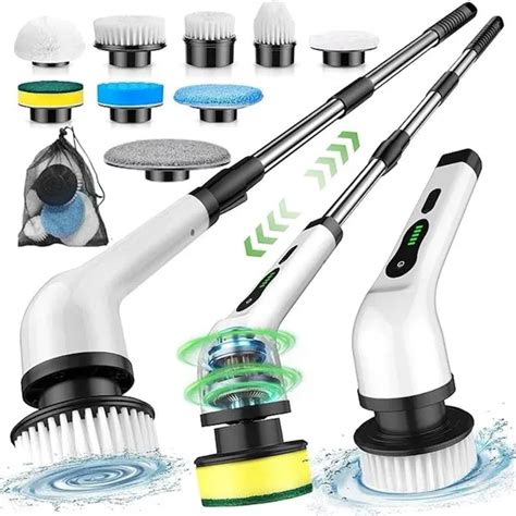 Buyer Junction White Electric Spin Scrubber With Extendable Handle ...