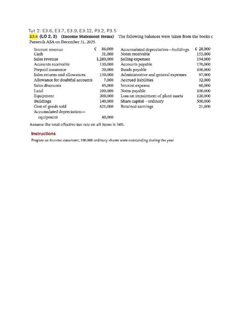 Tut 2: Income Statement & Retained Earnings Analysis (IFI) - Studocu