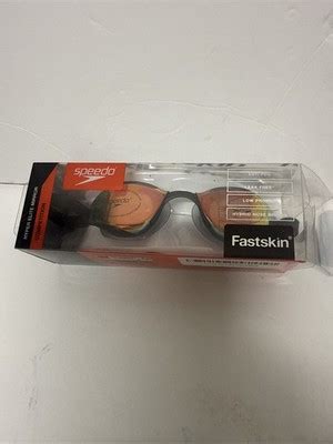 Speedo Unisex Fastskin Hyper Elite Swimming Goggles Black Orange Open ...