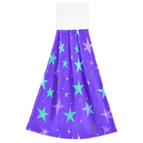 Green Star Hand Towels 2 Pack Quick Dry Velvet Soft with Velcro Kitchen ...