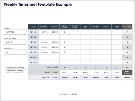 Free Excel Timesheet Templates