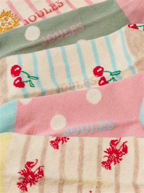 Buy Joules Women's Rilla Multi Trainer Socks 5 Pack (size 4-8) from ...