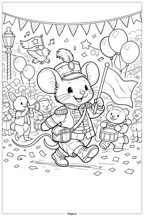 Mouse Bakery Shop Interior Coloring Page (Free PDF&PNG Printable)