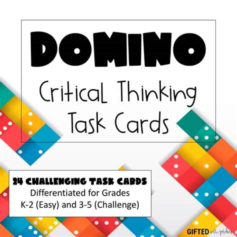 Critical Thinking Domino Task Cards - Gifted and Talented | TPT
