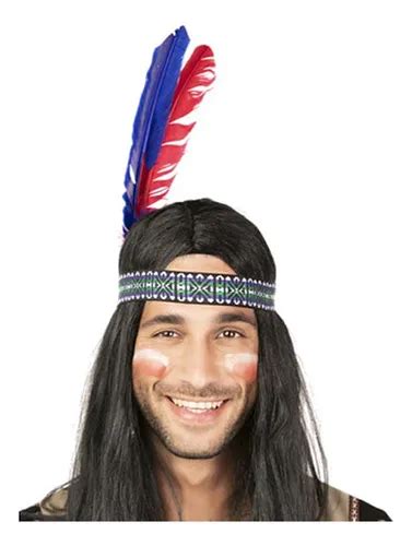 Disfraz Aborigen Penacho Indígena Aché Accesorio Halloween Surtido ...