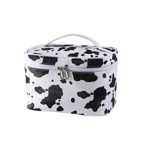 Cow Print Storage Bag – Cosmetic & Large Square Shape Organizer for ...