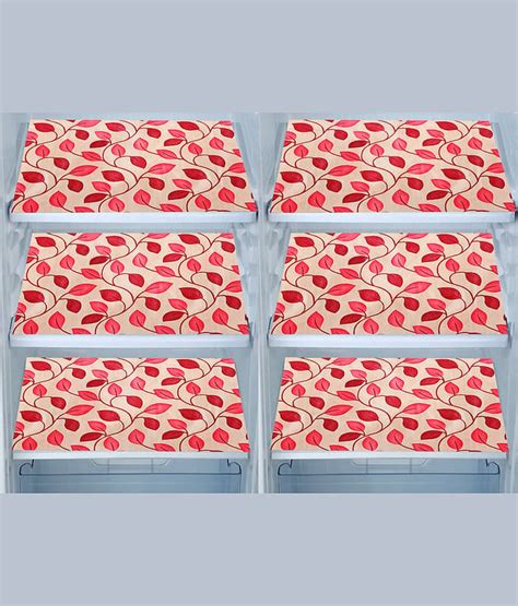 E-Retailer Set of 9 PVC Red Fridge Top Cover