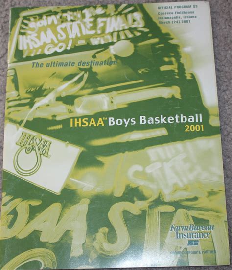 Vintage Indy Sports 2001 Indiana High School Basketball State Finals Program - Shop
