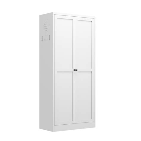 SINOFURN Rustic White Metal Pantry in the Dining & Kitchen Storage ...