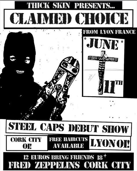 Claimed Choice - Steel Caps, Fred Zeppelins, Cork, 11 June 2026 | AllEvents