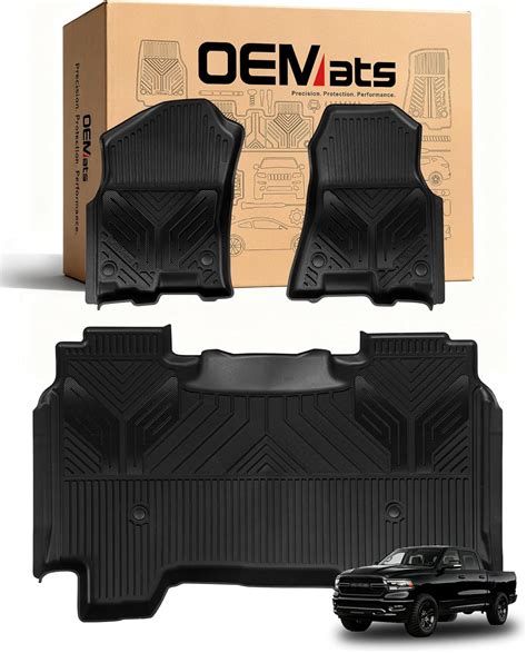 Amazon.com: OEMATS Premium Color TPE Floor Mats for Ram 1500 Crew Cab ...