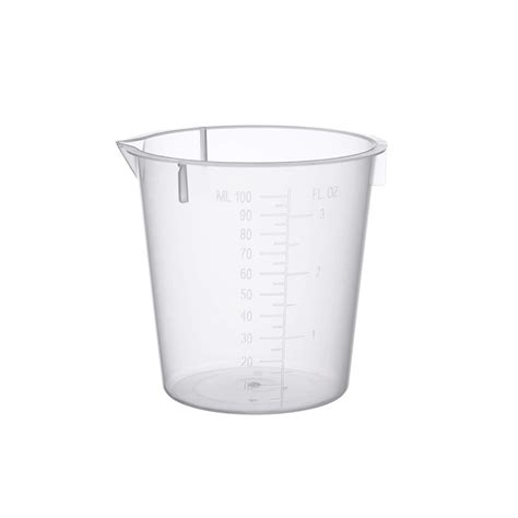 Maryland Plastics, Inc. Graduated 100 mL, Polypropylene Plastic Disposable Beaker, Measuring Cup ...