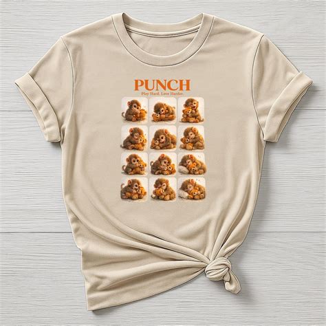 Punch the Zoo Monkey T-shirt : Play Hard, Love Harder Design, Gildan ...