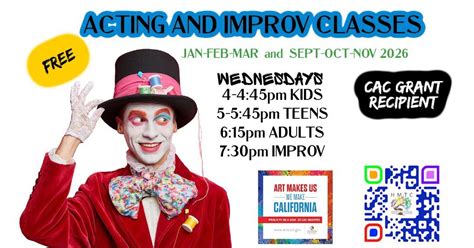 Acting classes for the community, 119 1/2 N Douty Street, Hanford, CA ...