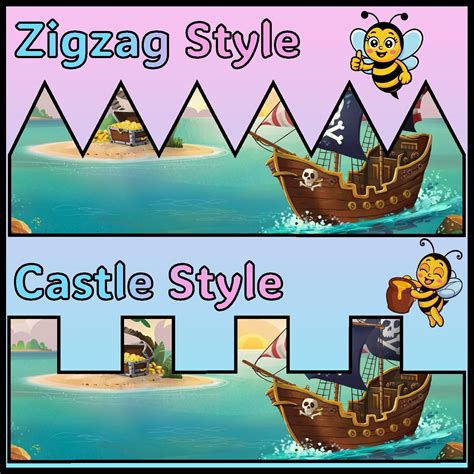 Pirate Ship Sea Classroom Bulletin Board Borders Pack | Printable ...