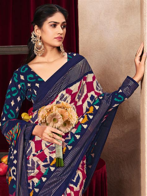 Printed Art Silk Saree – mbz.in