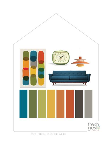 Bold Mid-century Modern Sherwin Williams Paint Palette (digital ...