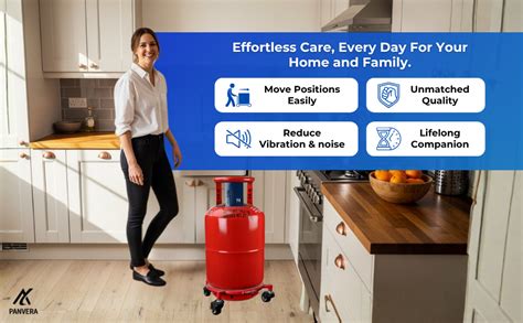 Panvera LPG Gas Cylinder Trolley with Wheels | Heavy Duty Metal ...