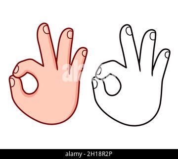 hand ok symbol isolated icon vector illustration design Stock Vector ...