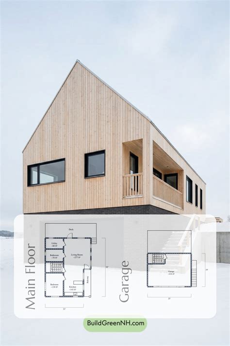 Two-Story, 1 Bed, 1 Bath, 1,156 sq. ft. Modern Scandinavian Cabin with ...