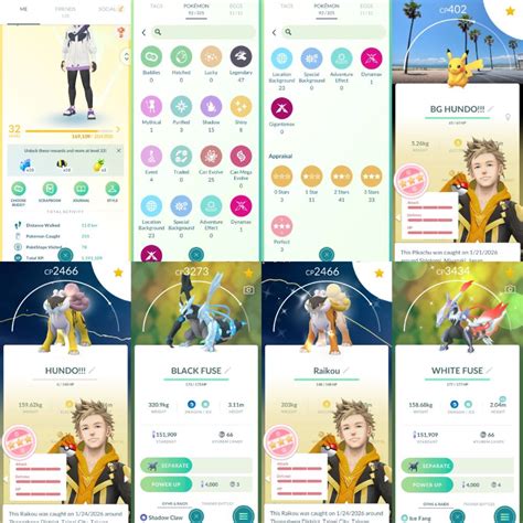 LEVEL 32 47 Legendary 4* Shundo Shiny Raikou ⭐️ Shiny white Fused ...