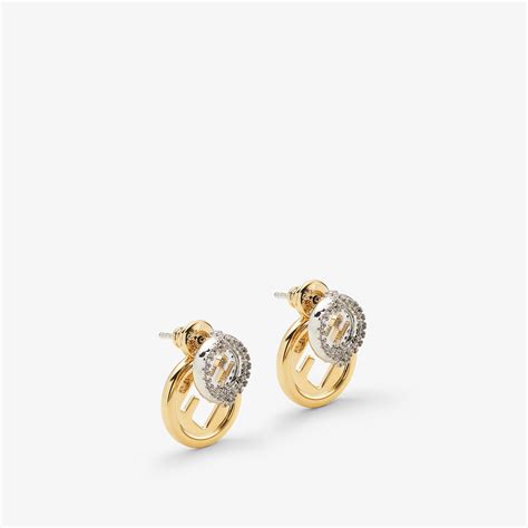 EverRound FENDI耳環 銀色和金色飾面 銀色和金色 | Fendi