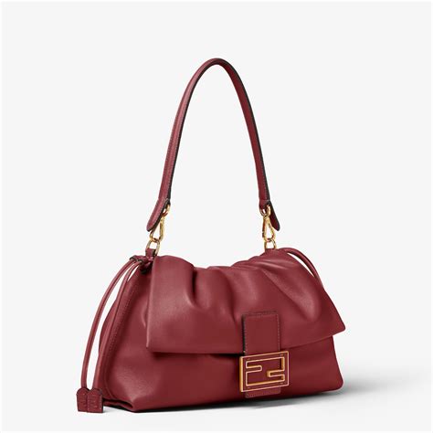 Mamma Baguette Large Pelle Rosso | Fendi