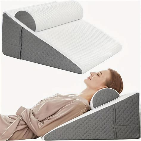 Medical-Grade Wedge Pillow (7.5"/8"/12") – For Acid Reflux, Back Pain, Snoring & Post-Surgery ...