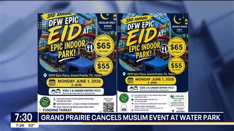 Muslim celebration at Grand Prairie water park canceled after Gov ...