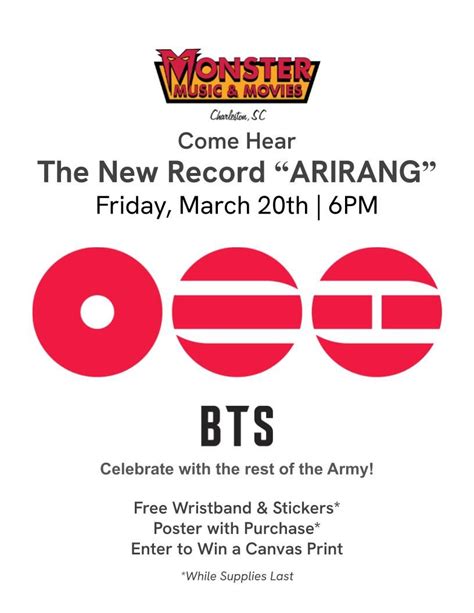 BTS- ARIRANG The 5th Album Release Event @ Monster Music! , 946 Orleans ...